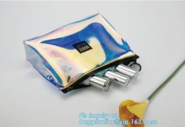 Standup Cosmetic PVC Bag With Slider, swimwear PVC vinyl Bag with slider zipper, Bag With Zipper /Cosmetic Zipper Bag Wh