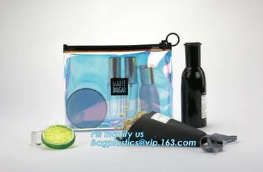 Standup Cosmetic PVC Bag With Slider, swimwear PVC vinyl Bag with slider zipper, Bag With Zipper /Cosmetic Zipper Bag Wh