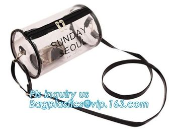 barrel Shaped Travel Cosmetic Bag, Barrel cosmetic Bag travel wash bag with zipper, Travel Cosmetic Bag with Inner Mirro