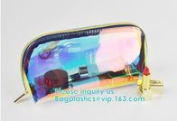 Holographic Color Bag Neon Bag Clear Pvc Cosmetic Make Up Bag in Rainbow,holographic Zip lockk bagholographic laser handy
