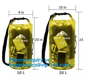 Colored 15Liter Shiny Clear Window Water Proof Dry Bag Ultralight Outdoor Waterproof Dry Storage Bag For Sports