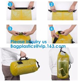 Colored 15Liter Shiny Clear Window Water Proof Dry Bag Ultralight Outdoor Waterproof Dry Storage Bag For Sports