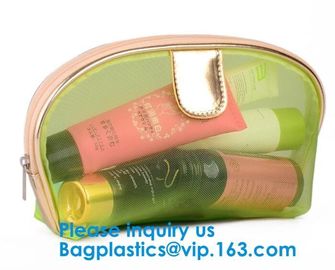 Mesh Cosmetic Bag Neceser Toiletry Organizer Bag Storage Sets Travel Wash Pouch Makeup Pouch Girl Handbag Zipper Mesh Co