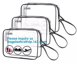 Hot 3pcs Clear Cosmetic Toiletry PVC Travel Wash Mak,Organizer Purse Necessary Mesh Cosmetic Bag Women Make Up Bag Makeu