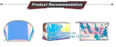 Cosmetic Toothbrush Transparent Makeup Bag With Customer Printing Slider Zipper,Travel Makeup Bag