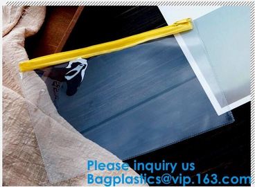 Custom Logo PVC Vinyl Clear Zipper Slider Pouch Transparent Soft Bikini Cosmetic EVA Material Zip lockk Bag