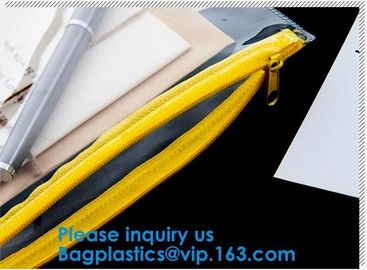 Custom Logo PVC Vinyl Clear Zipper Slider Pouch Transparent Soft Bikini Cosmetic EVA Material Zip lockk Bag