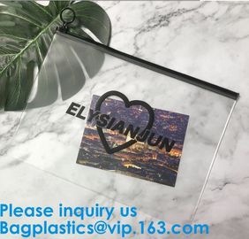 Frosted Zip lockk Bag EVA PVC Hanger Bag For Clothes Frost Drawstring Bag,Printed LDPE Zip lockk Bags Slider Zip Lock Plasti