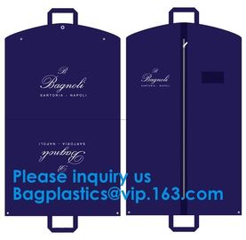 Vinyl Garment Suit Bag With Pocket,Printed Zipper Garment Clothing Fodable Bag,Side Zipper Clothes Cover Travel Storage