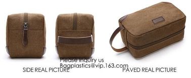 Natural Hemp Branded Cosmetic Bags,Custom Genuine Leather Travel Cosmetic Bag for Men,Bagease, Bagplastics, package