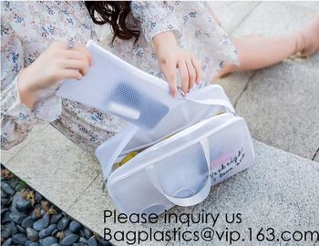 Small Storage Bags For Makeup Zipper Pouch Travel Cosmetic Transparent Clear PVC Bag,Makeup Bag Waterproof Cute Clear Tr