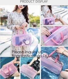 Small Storage Bags For Makeup Zipper Pouch Travel Cosmetic Transparent Clear PVC Bag,Makeup Bag Waterproof Cute Clear Tr