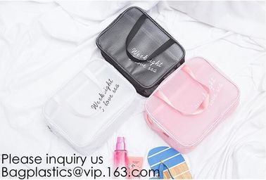 Small Storage Bags For Makeup Zipper Pouch Travel Cosmetic Transparent Clear PVC Bag,Makeup Bag Waterproof Cute Clear Tr