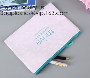 Necessary Black Pouch Canvas Print Makeup Cosmetic Bag,Personalized Custom Wholesale Canvas Material Makeup Cosmetic Bag