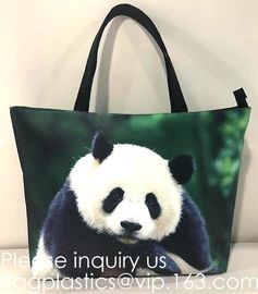 Lady Handbag Woman Color Panda Print Bag,Cute Chinese Panda custom print tote bag,Promotional Custom Logo Printed Organi