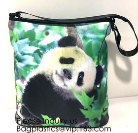 Lady Handbag Woman Color Panda Print Bag,Cute Chinese Panda custom print tote bag,Promotional Custom Logo Printed Organi