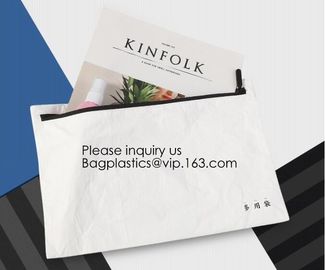 Waterproof Tyvek Paper File Bag Geometric Pattern Tyvek Bag For Document,File Cover/Unique Tyvek File Folder Document Ba