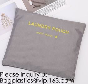 6pcs Travel Clothing Mesh Pouch Laundry Bag Travel Organizer Clothing packs Handle,metal zipper customize logo print mak