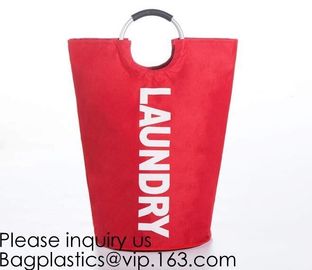 Fabric Anti-Mold Plastic Board Extra-Large Size Laundry Hamper With Laundry Bag,600D Oxford White Easycare Double Bag La