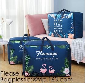 Light Weight Large Capacity 600D Polyester Duvets Pillows Home Quilt Storage Bag with Zippers,Ecofriendly Quilt Gift Pac