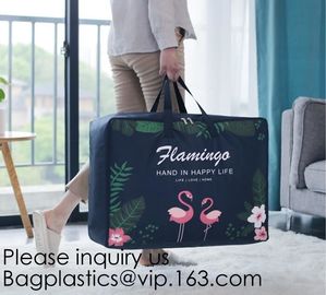 Light Weight Large Capacity 600D Polyester Duvets Pillows Home Quilt Storage Bag with Zippers,Ecofriendly Quilt Gift Pac