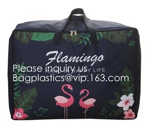 Household 100% Polyester Quilt Storage Bag Travelling Bag With Zipper For Clothes,Quilt storage bag, Quilt handle bag