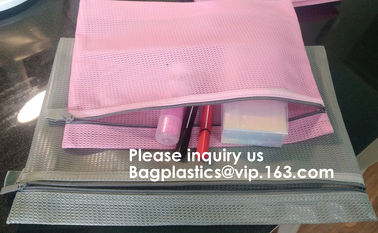 Custom Logo Size Toiletry Storage File Nylon Mesh Zipper Bag,Document mesh Bag Zip File Bag for Cosmetics Offices Suppli