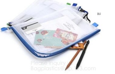 Fashion Zipper Mesh File Case Document Bag,Zipper Portable File Folders Bag Letter Size,Zipper Document Pouch File Bag F