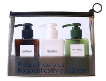 China Manufacturer Wholesale Transparent Beautiful Clear Eva Cosmetic Bag,Travel Bag With Double Zip Design, Bagease