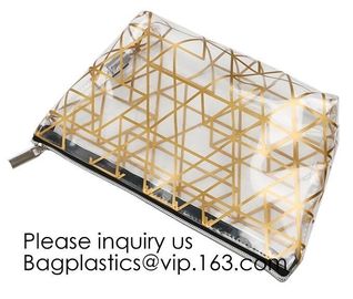 Fashion Lady Beautiful Transparent Eco Friendly EVA Cosmetic bag,PVC Zipper Cosmetic Makeup Tote Bags, bagease, bagplast