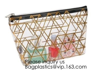 Fashion Lady Beautiful Transparent Eco Friendly EVA Cosmetic bag,PVC Zipper Cosmetic Makeup Tote Bags, bagease, bagplast