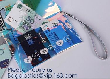 New Design Custom Logo Transparent Waterproof PVC EVA Travel Cosmetic Bag Clear Portable Zipper Pouch, bagease, bagplast