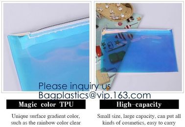 New Design Custom Logo Transparent Waterproof PVC EVA Travel Cosmetic Bag Clear Portable Zipper Pouch, bagease, bagplast