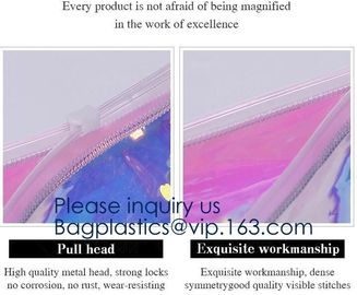 Promotional EVA cosmetic pouch bag with a rubber handle,eco friendly transparent BSCI women EVA cosmetic bag, bagease