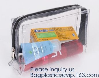 Promotional EVA cosmetic pouch bag with a rubber handle,eco friendly transparent BSCI women EVA cosmetic bag, bagease