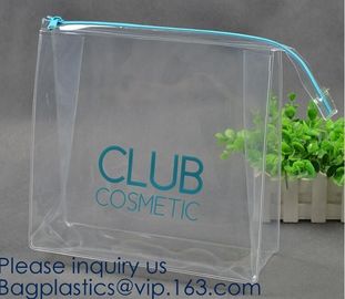 Promotional eco-friendly clear soft eva cosmetic toiletry zipper bag,cosmetic bag for swimwear/ large capacity storage b