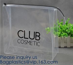 Promotional eco-friendly clear soft eva cosmetic toiletry zipper bag,cosmetic bag for swimwear/ large capacity storage b