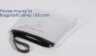 Custom Pvc Vinyl Zip lockk Frosted Plastic Toiletry Bag,Foldable cosmet makeup bag for travel,Cosmetic Makeup Toiletry Bag