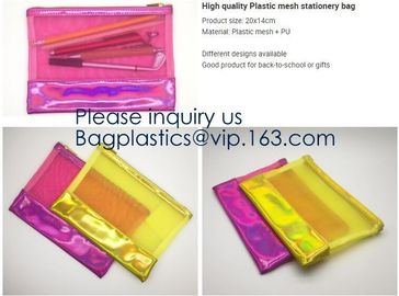 Biodegradable Clear EVA Plastic Zipper Bag/ Cosmetic Packaging Bag,Travelling eco eva Beauty Cosmetic Bag, BAGEASE PACK