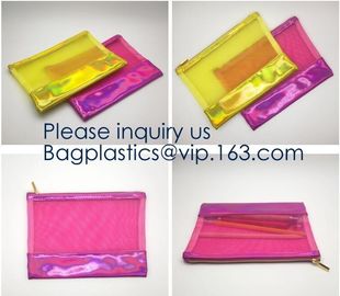 Biodegradable Clear EVA Plastic Zipper Bag/ Cosmetic Packaging Bag,Travelling eco eva Beauty Cosmetic Bag, BAGEASE PACK