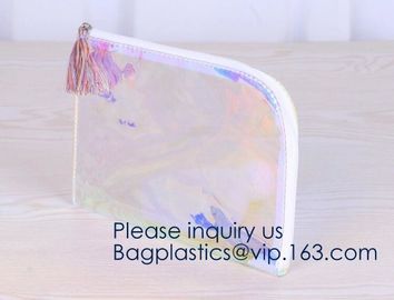 EVA Clear Pouch zipper bag,Slide Zip Lock EVA Pouch Bag with Folding Bottom,Promotional custom printing clear eva cosmet