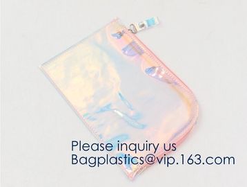 EVA Clear Pouch zipper bag,Slide Zip Lock EVA Pouch Bag with Folding Bottom,Promotional custom printing clear eva cosmet