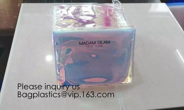 New Design Holographic Makeup Bag Pvc Cosmetic Bag With Zip lockk Cushioning Bubble Mailer Zip lockk Bubble Bag, bagease