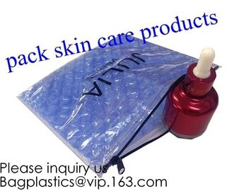 Zip lockk Bubble Bag Cosmetic,Skincare,Jewelry Shock-Proof,PVC  Holographic Zip lockk Bubble Bag For Cosmetics, bagease
