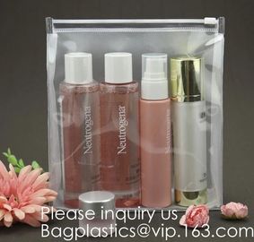 Frosted Plastic EVA Garment Packing Bag Suit Clothes Bags With zipper slider,Luxury design EVA cosmetic packaging bag wi
