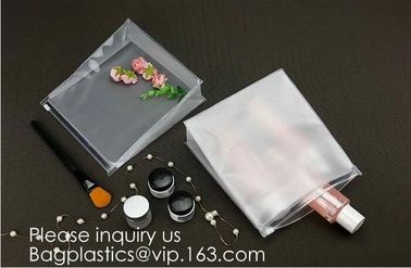 Frosted Plastic EVA Garment Packing Bag Suit Clothes Bags With zipper slider,Luxury design EVA cosmetic packaging bag wi