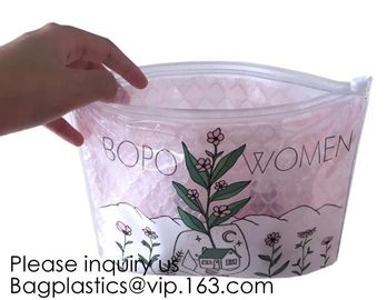 Best Seller Waterproof Cosmetic Zip lockk Bubble Bag/Custom Printing PVC Bubble Mailer With Zipper, bagease, bagplastics