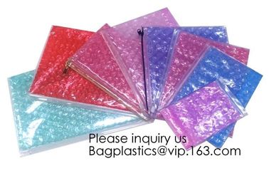 Best Seller Waterproof Cosmetic Zip lockk Bubble Bag/Custom Printing PVC Bubble Mailer With Zipper, bagease, bagplastics