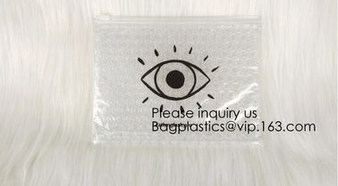 Wholesale PVC Plastic Zipper Bubble Cosmetic Bag With Custom Logo,Holographic Zip lockk Bubble Bag For Cosmetic/Hologram B