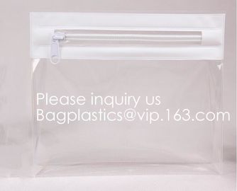 Clear PVC Carry On Travel Toiletry Bag For Women Wallet Purse EVA Zippered Cosmetic Makeup Bag, bagease, bagplastics, pa
